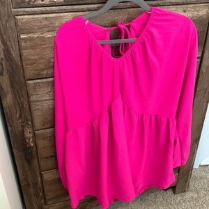 Hot pink boutique top